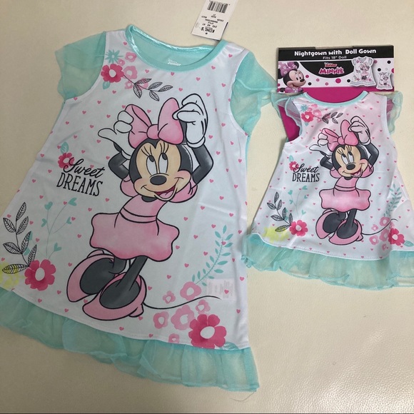 Disney Minnie Mouse Cute Nightgowns Doll Set - Picture 5 of 7